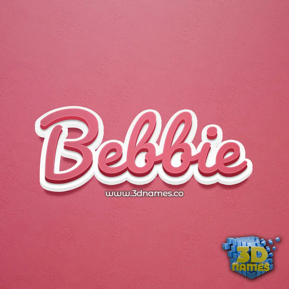 bebbie in Red Scribble style - 3D name wallpaper