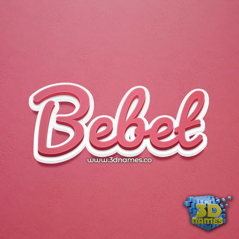 bebet in Red Scribble style - 3D name wallpaper