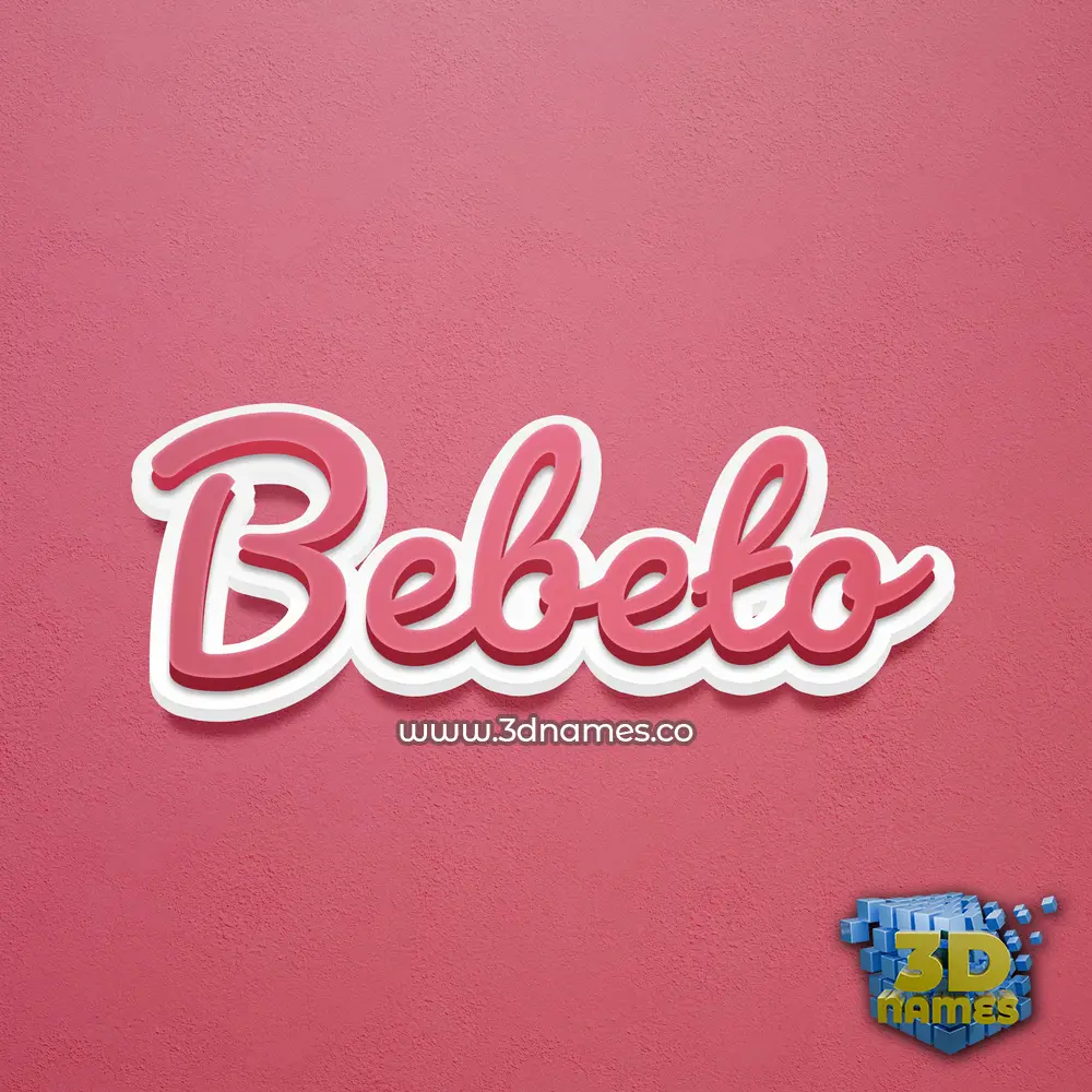 bebeto in Red Scribble style - 3D name wallpaper