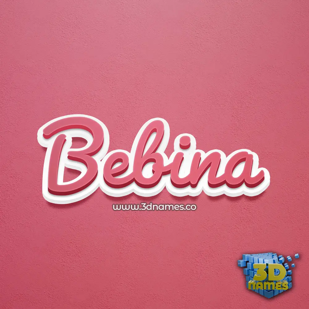 bebina in Red Scribble style - 3D name wallpaper