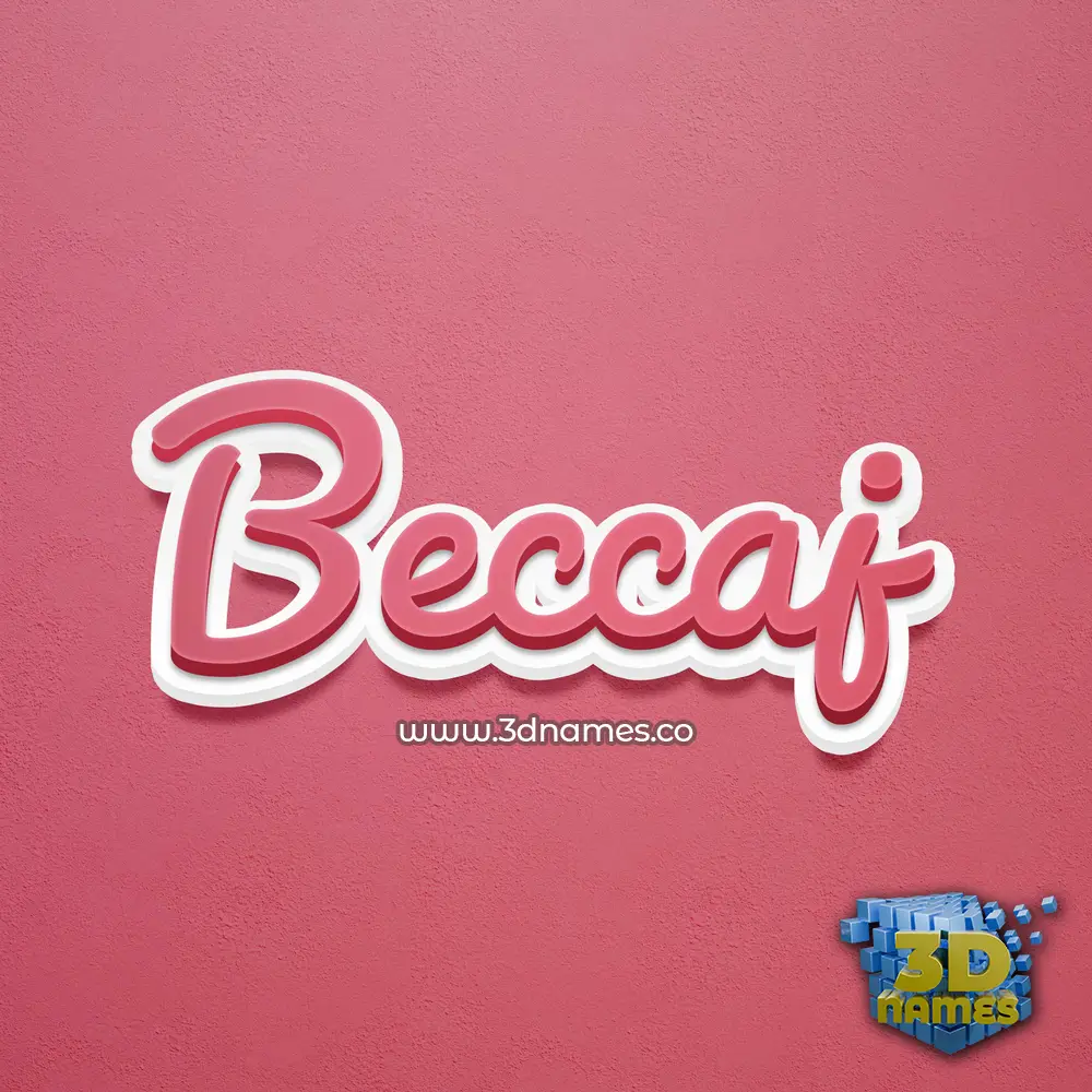 beccaj in Red Scribble style - 3D name wallpaper