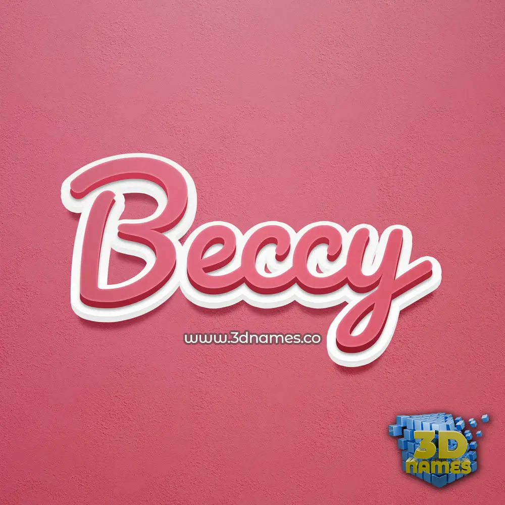 beccy in Red Scribble style - 3D name wallpaper