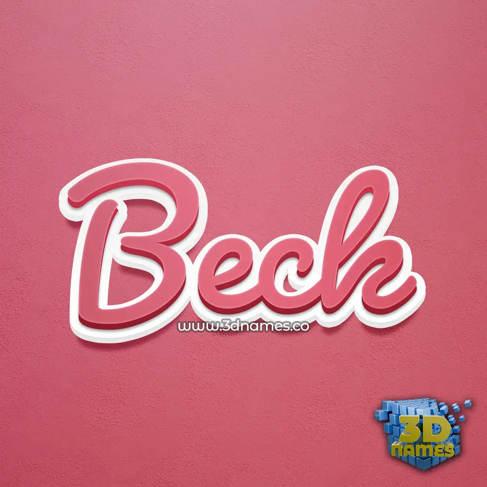 beck in Red Scribble style - 3D name wallpaper