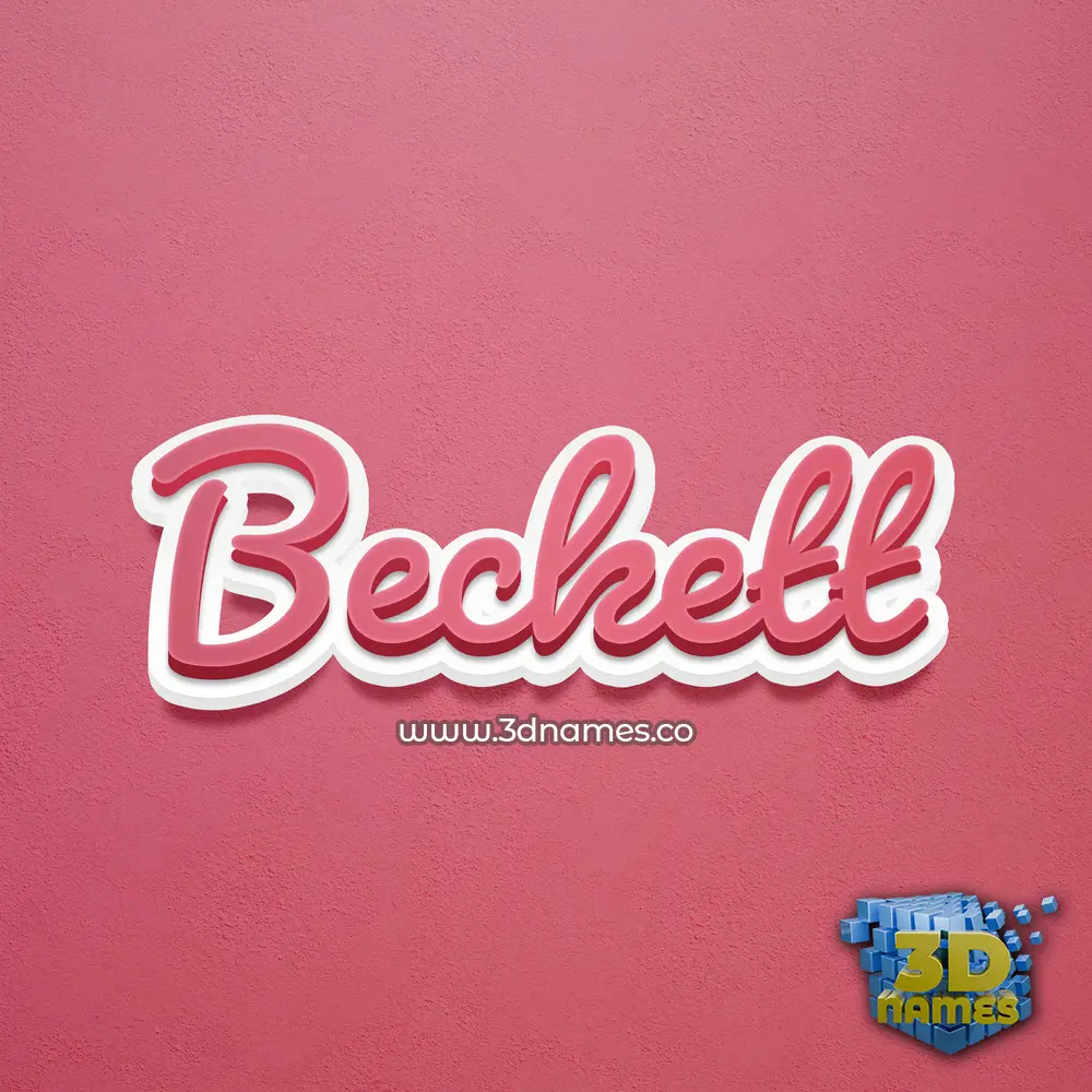 beckett in Red Scribble style - 3D name wallpaper