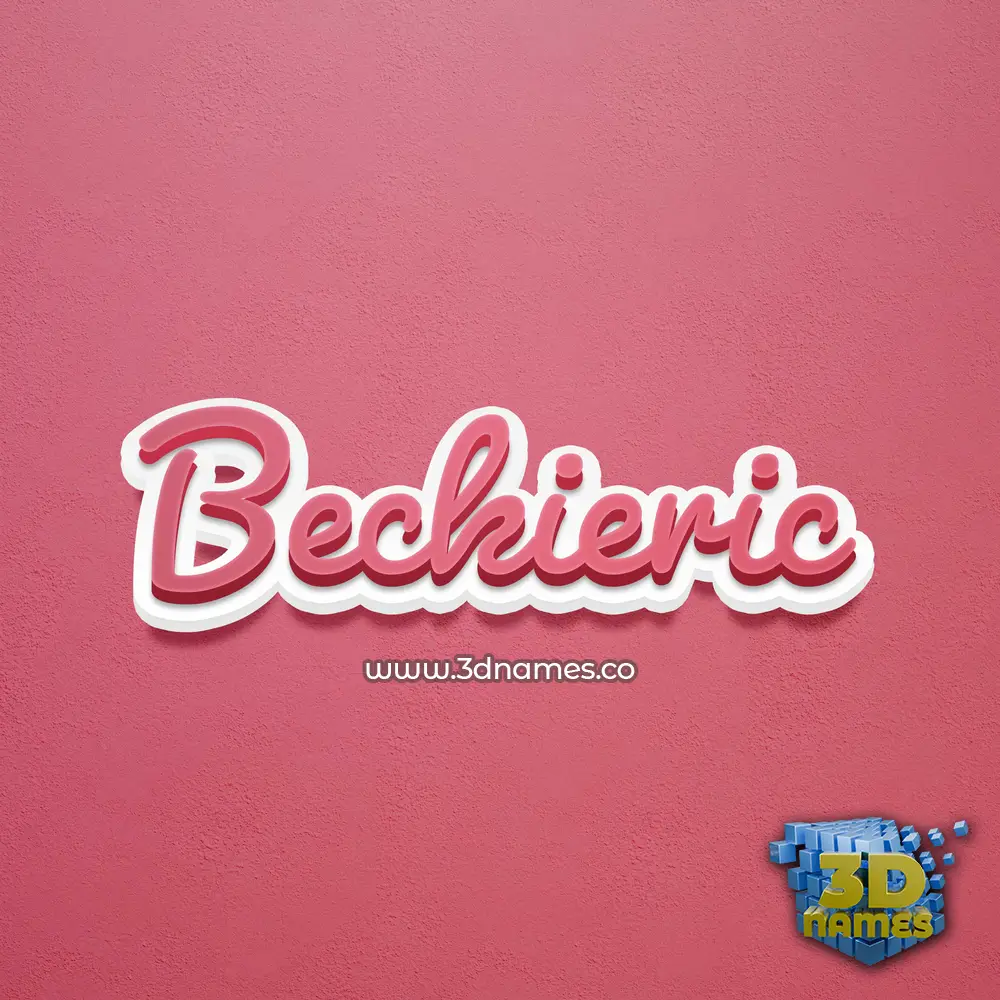 beckieric in Red Scribble style - 3D name wallpaper