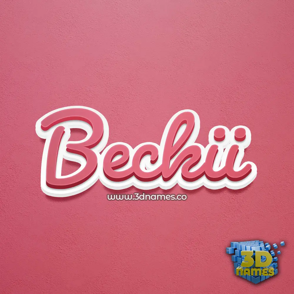 beckii in Red Scribble style - 3D name wallpaper