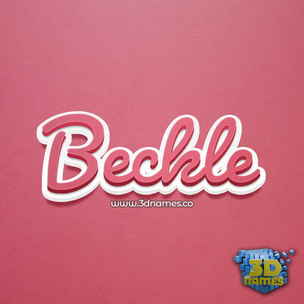 beckle in Red Scribble style - 3D name wallpaper
