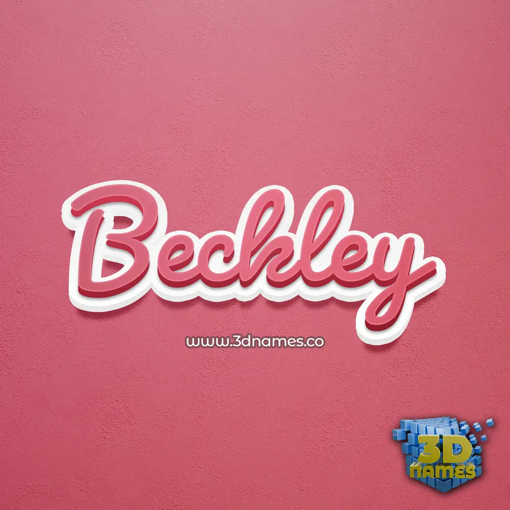beckley in Red Scribble style - 3D name wallpaper