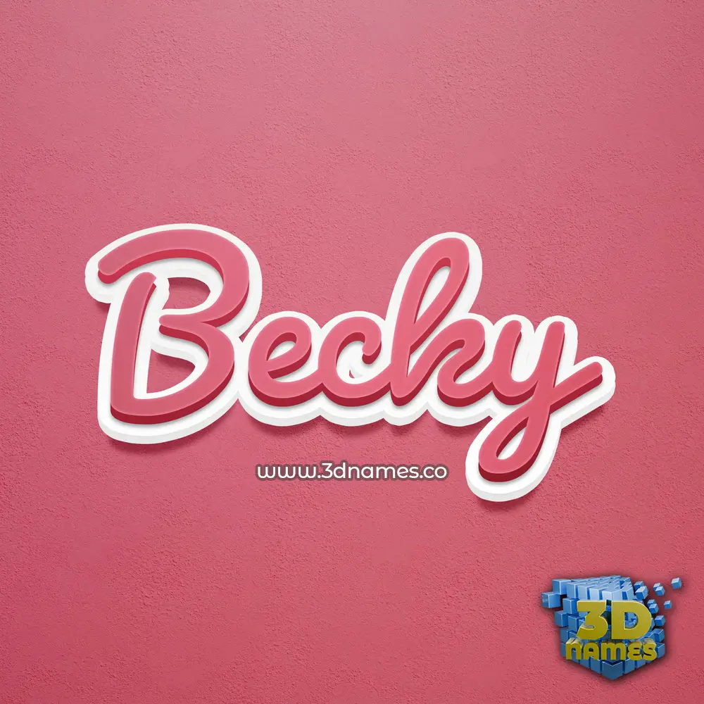 becky in Red Scribble style - 3D name wallpaper