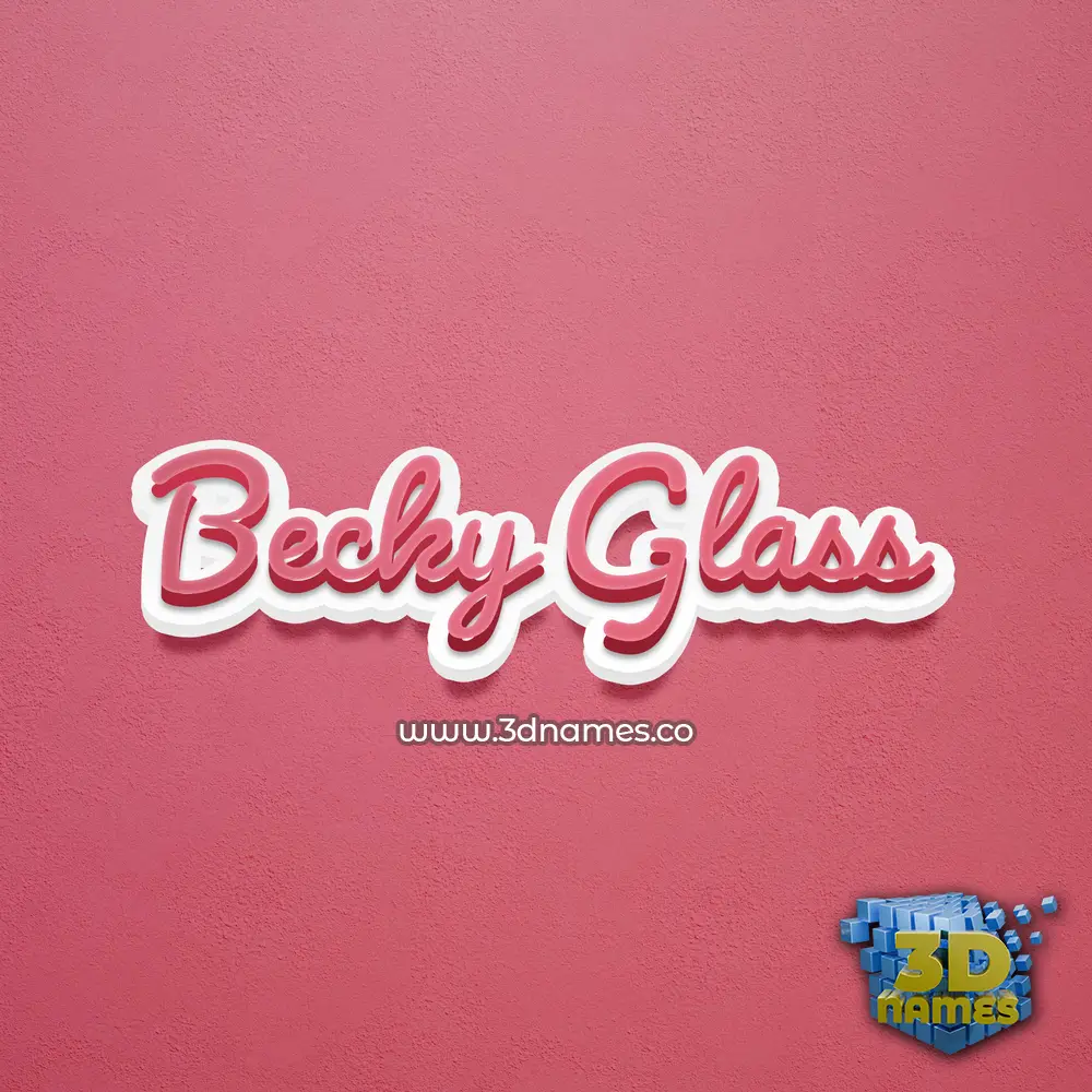 becky glass in Red Scribble style - 3D name wallpaper