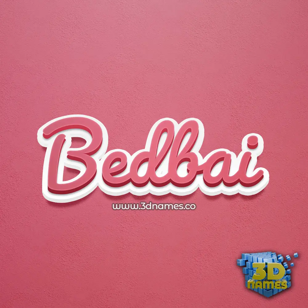 bedbai in Red Scribble style - 3D name wallpaper