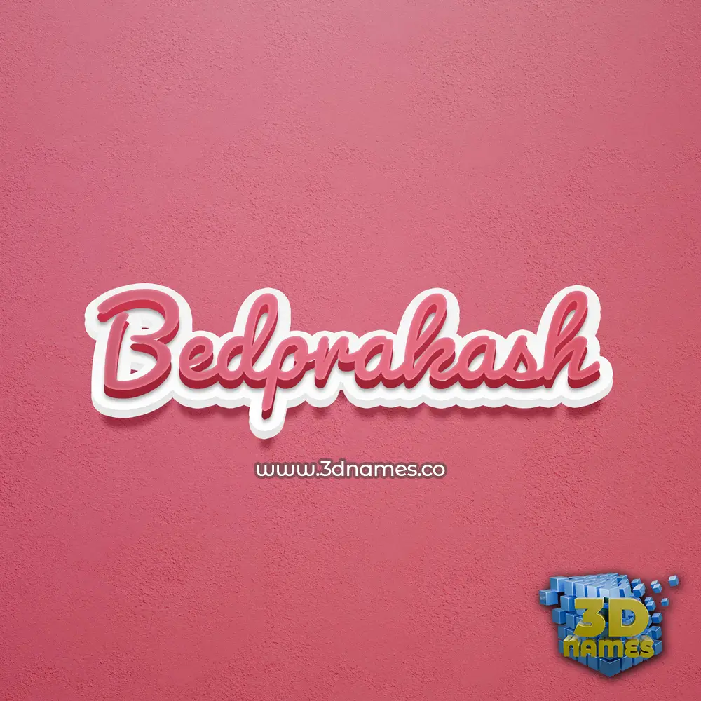 bedprakash in Red Scribble style - 3D name wallpaper