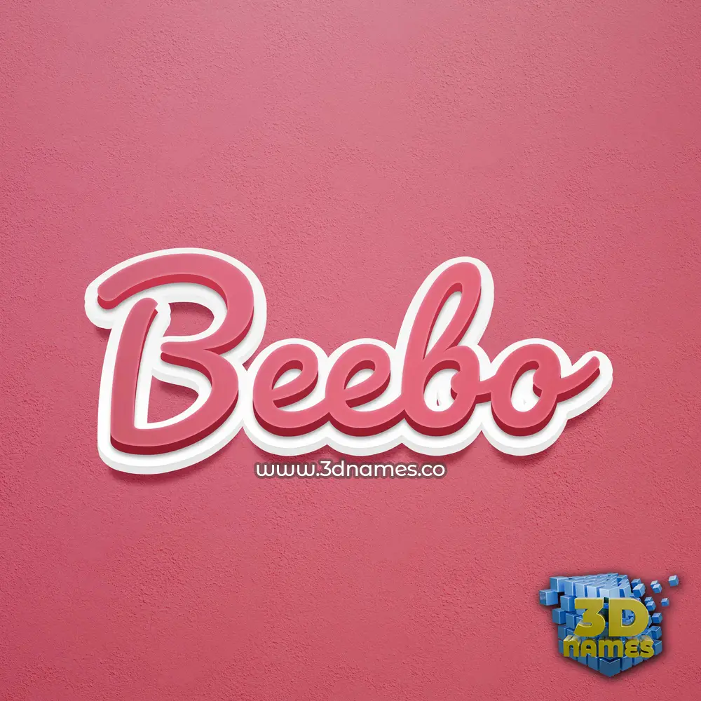 beebo in Red Scribble style - 3D name wallpaper