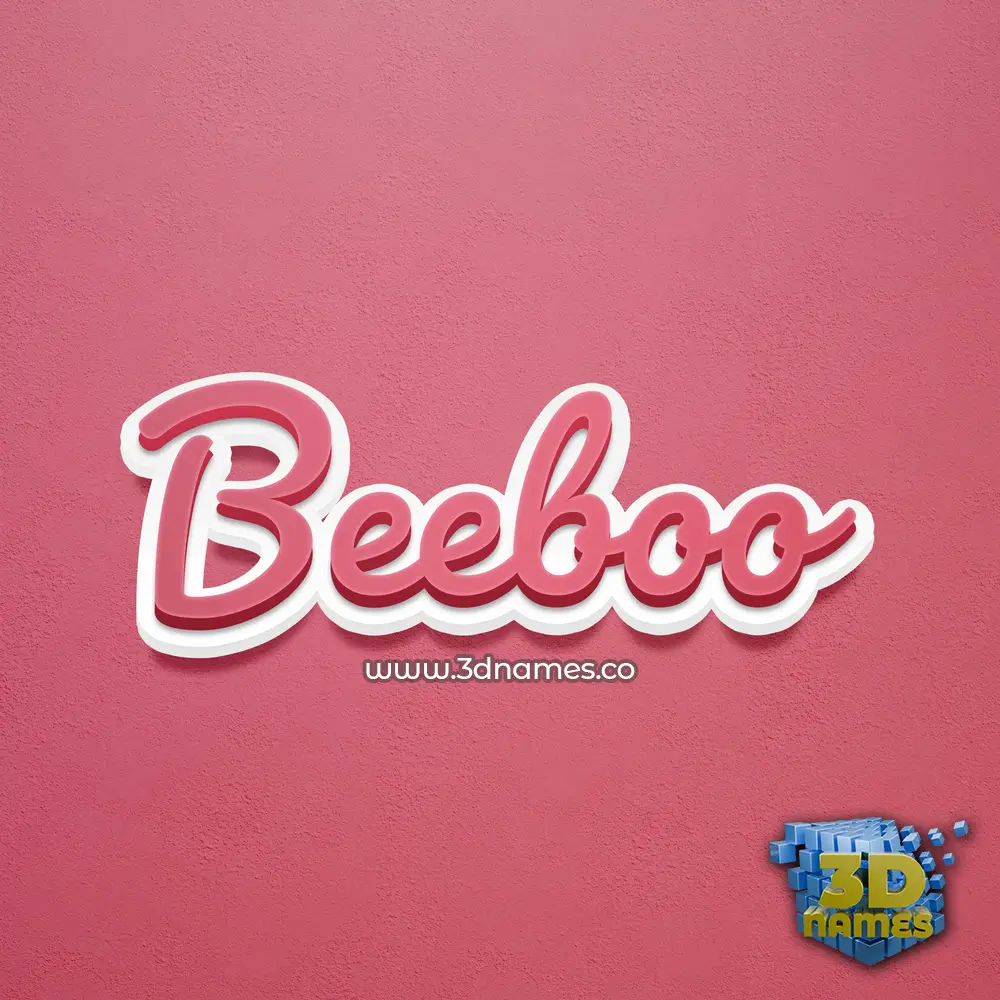 beeboo in Red Scribble style - 3D name wallpaper
