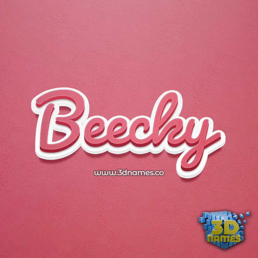 beecky in Red Scribble style - 3D name wallpaper