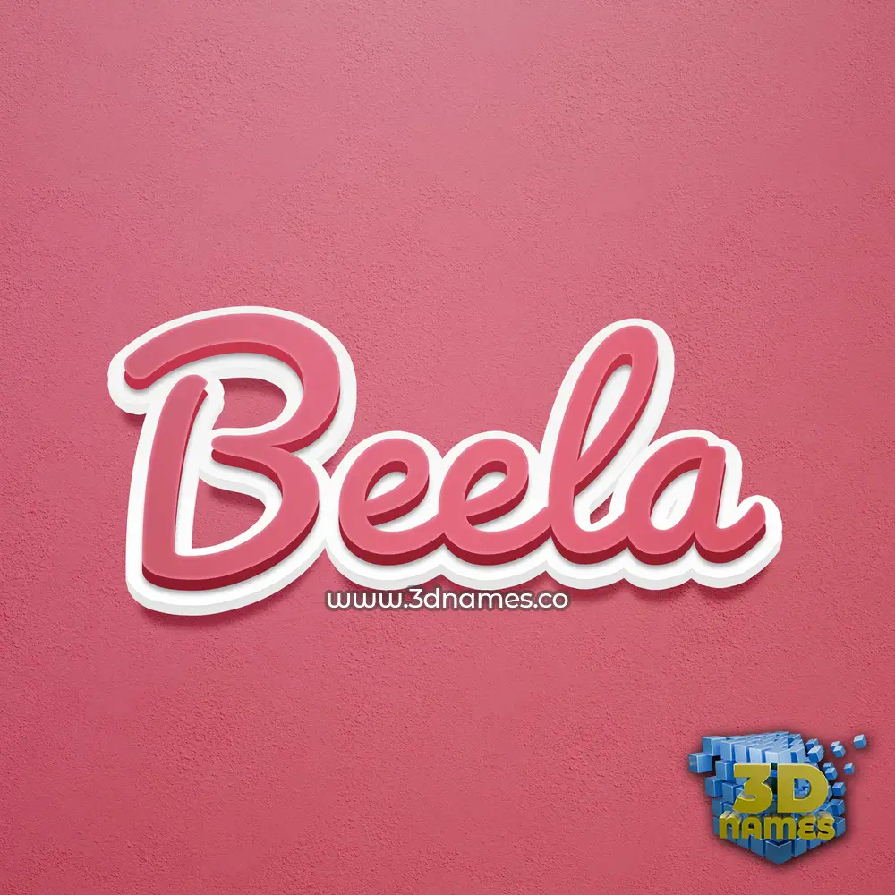 beela in Red Scribble style - 3D name wallpaper