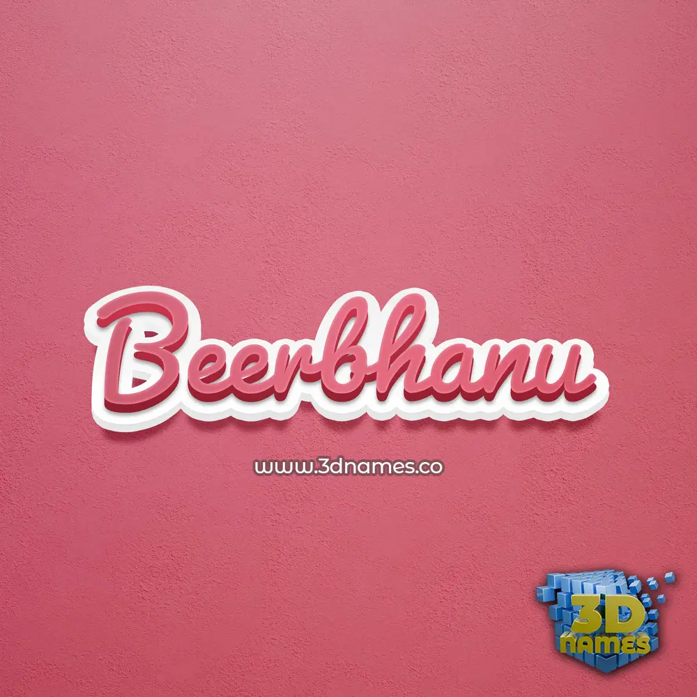 beerbhanu in Red Scribble style - 3D name wallpaper