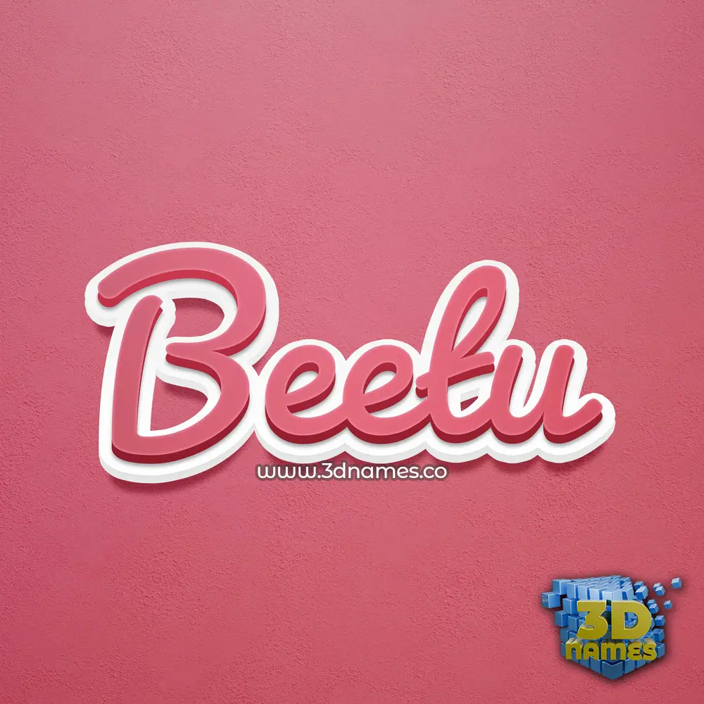 beetu in Red Scribble style - 3D name wallpaper