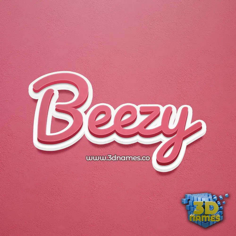 beezy in Red Scribble style - 3D name wallpaper
