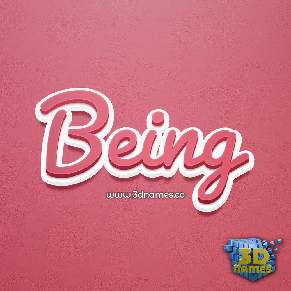 being in Red Scribble style - 3D name wallpaper