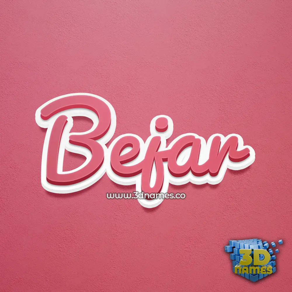 bejar in Red Scribble style - 3D name wallpaper