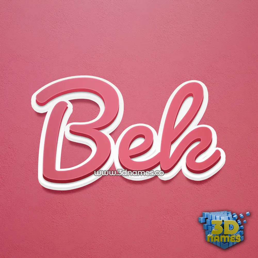 bek in Red Scribble style - 3D name wallpaper