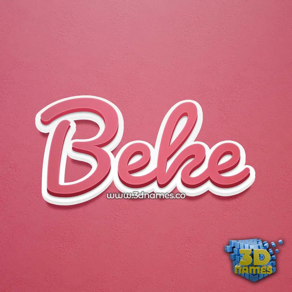 beke in Red Scribble style - 3D name wallpaper