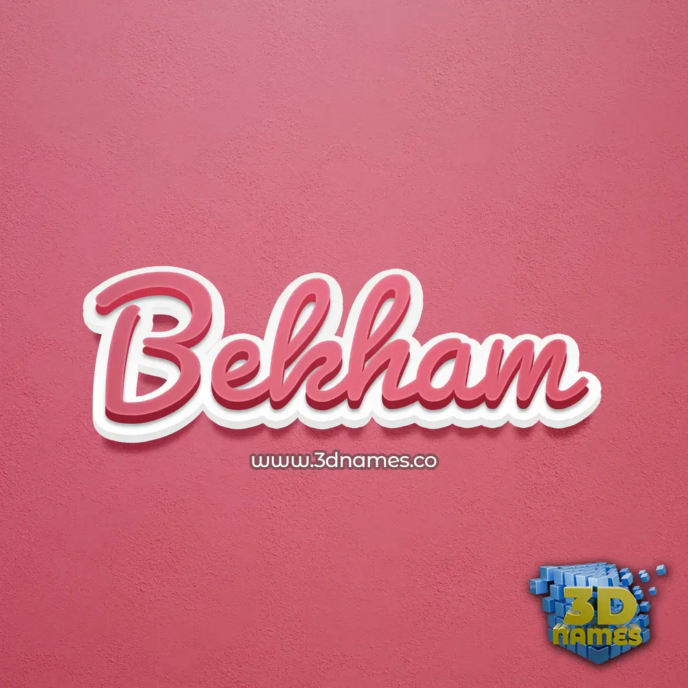 bekham in Red Scribble style - 3D name wallpaper