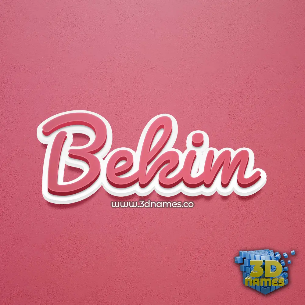 bekim in Red Scribble style - 3D name wallpaper