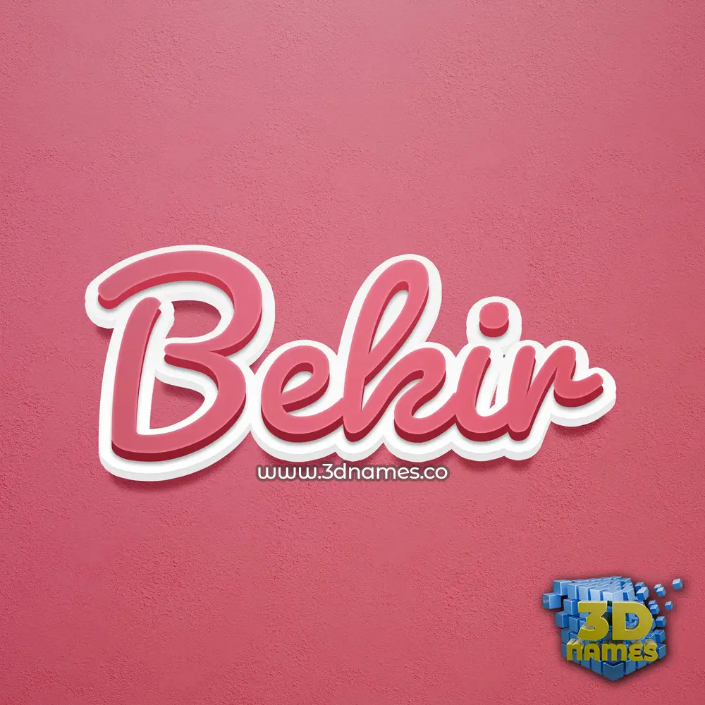bekir in Red Scribble style - 3D name wallpaper
