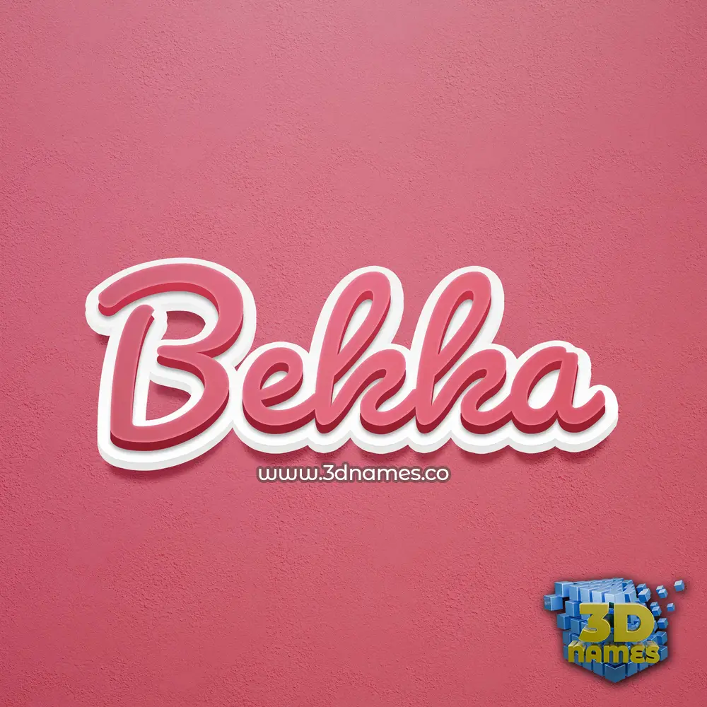 bekka in Red Scribble style - 3D name wallpaper