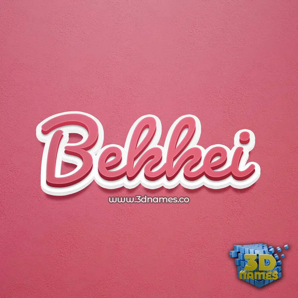bekkei in Red Scribble style - 3D name wallpaper