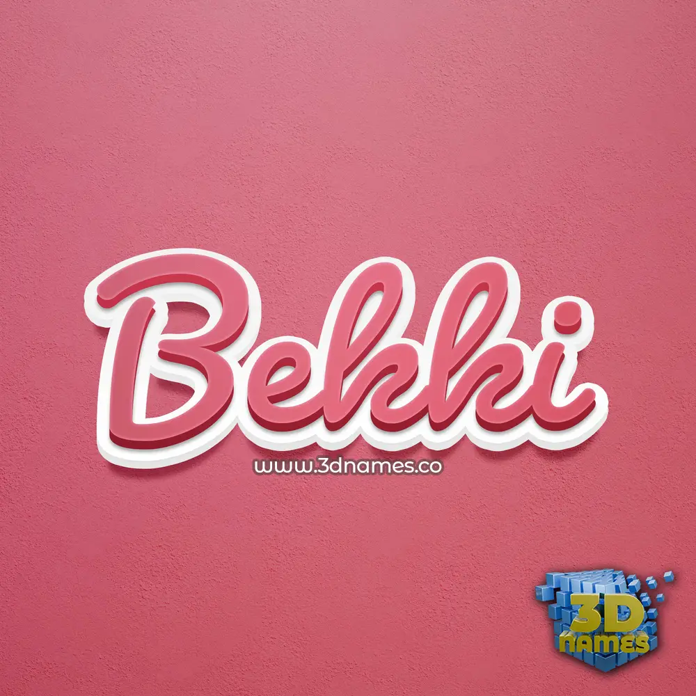 bekki in Red Scribble style - 3D name wallpaper