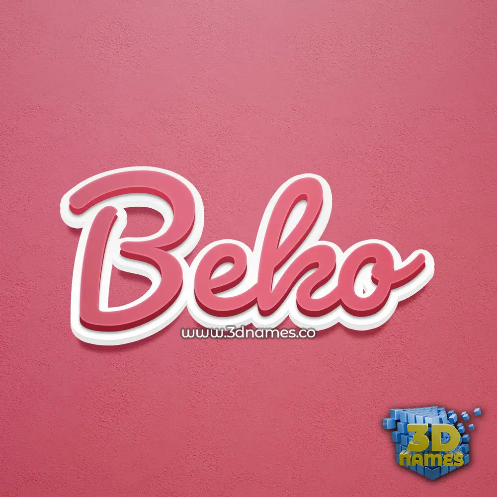 beko in Red Scribble style - 3D name wallpaper