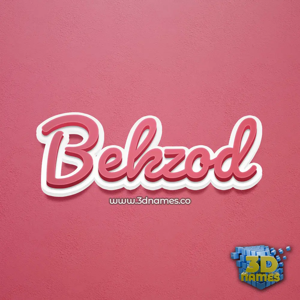 bekzod in Red Scribble style - 3D name wallpaper