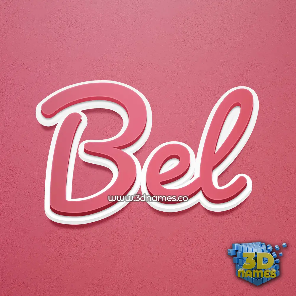 bel in Red Scribble style - 3D name wallpaper