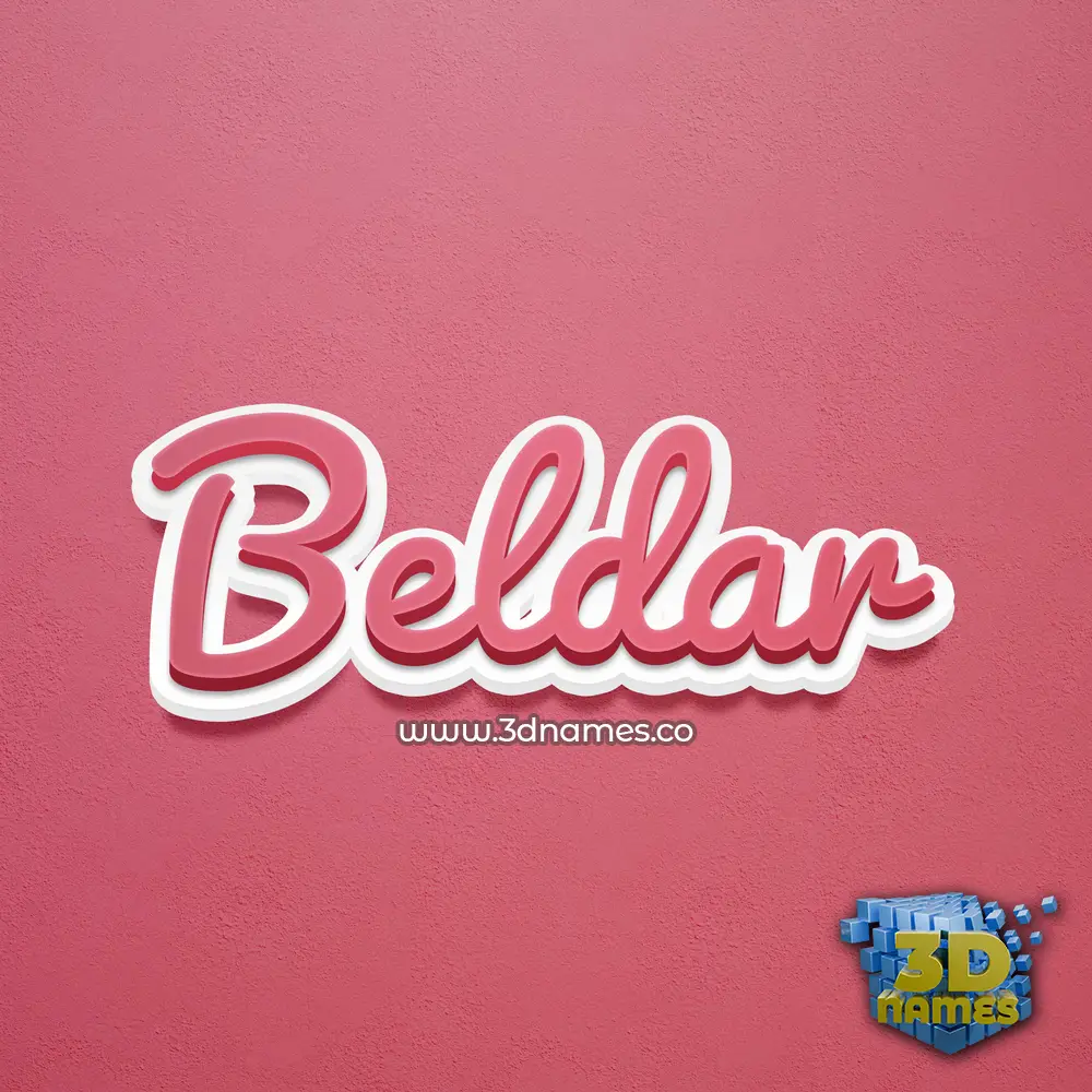 beldar in Red Scribble style - 3D name wallpaper
