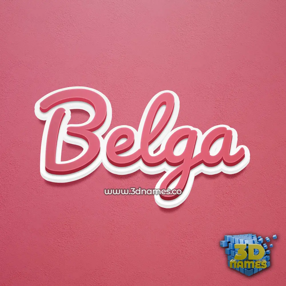 belga in Red Scribble style - 3D name wallpaper