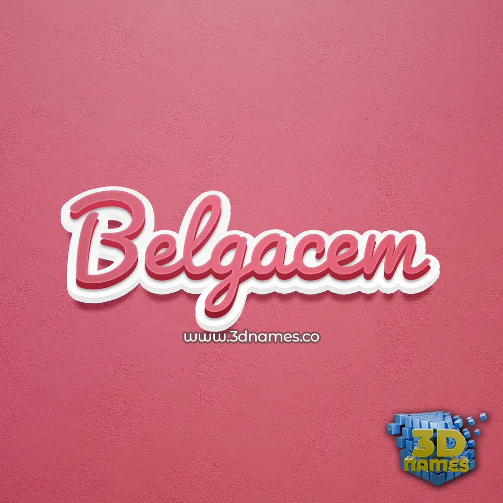 belgacem in Red Scribble style - 3D name wallpaper