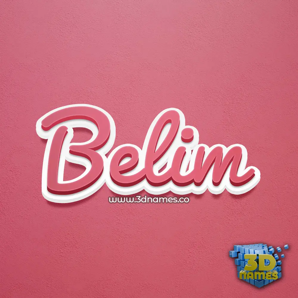 belim in Red Scribble style - 3D name wallpaper