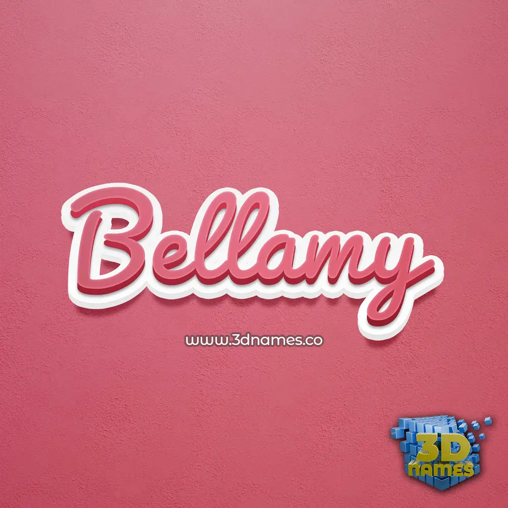 bellamy in Red Scribble style - 3D name wallpaper