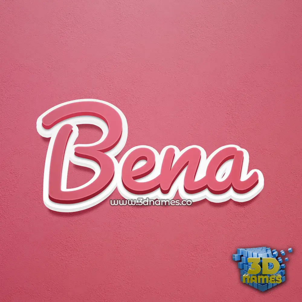 bena in Red Scribble style - 3D name wallpaper