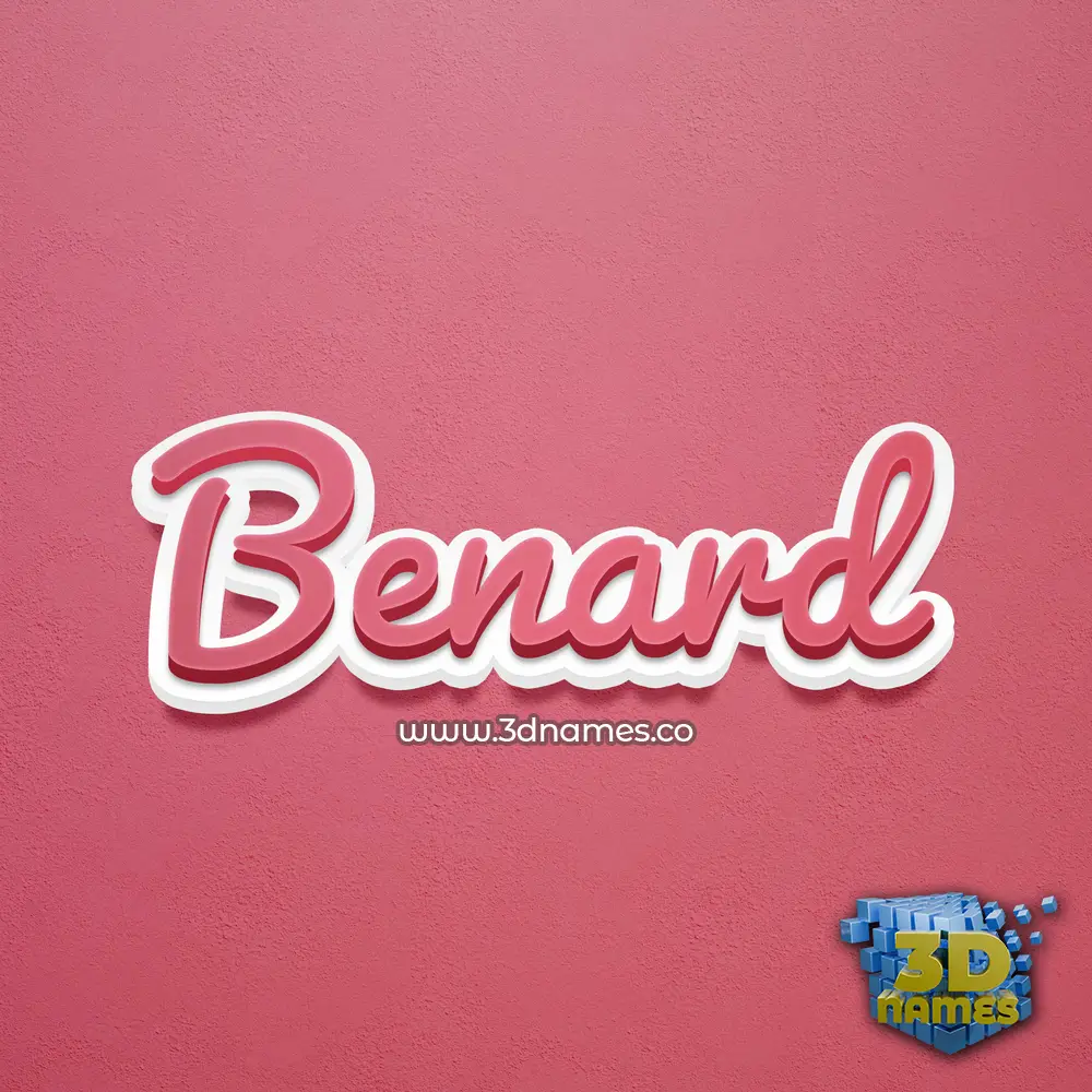 benard in Red Scribble style - 3D name wallpaper