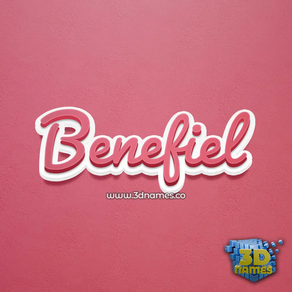 benefiel in Red Scribble style - 3D name wallpaper