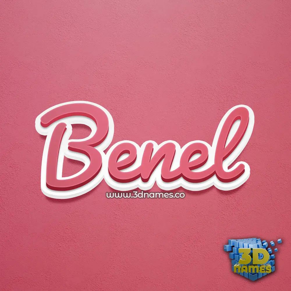 benel in Red Scribble style - 3D name wallpaper