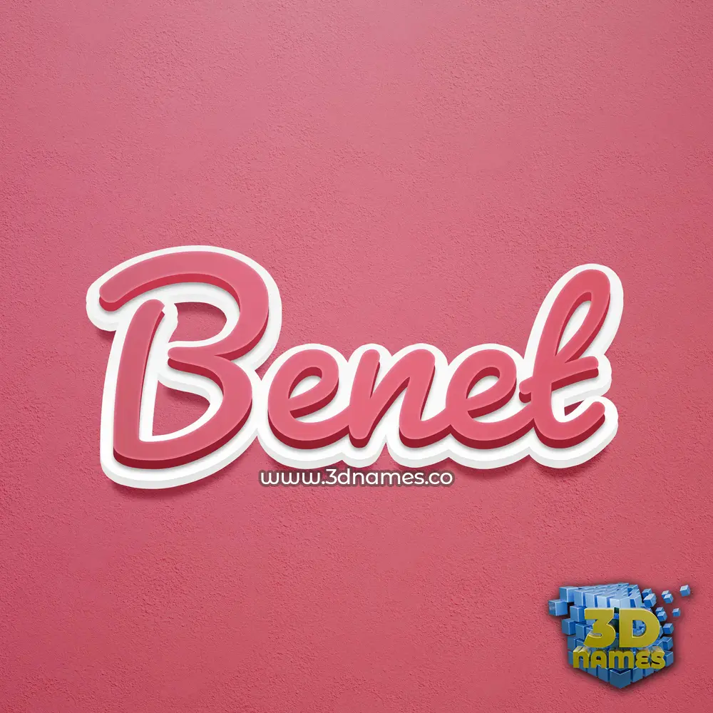 benet in Red Scribble style - 3D name wallpaper