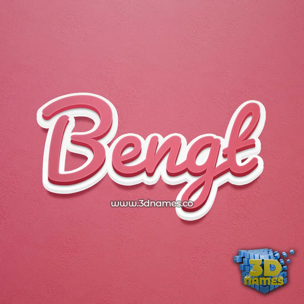 bengt in Red Scribble style - 3D name wallpaper