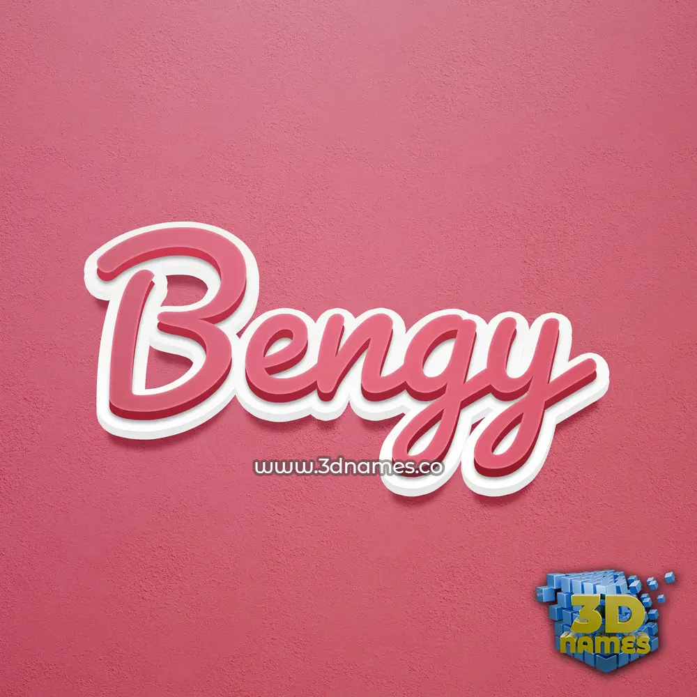bengy in Red Scribble style - 3D name wallpaper