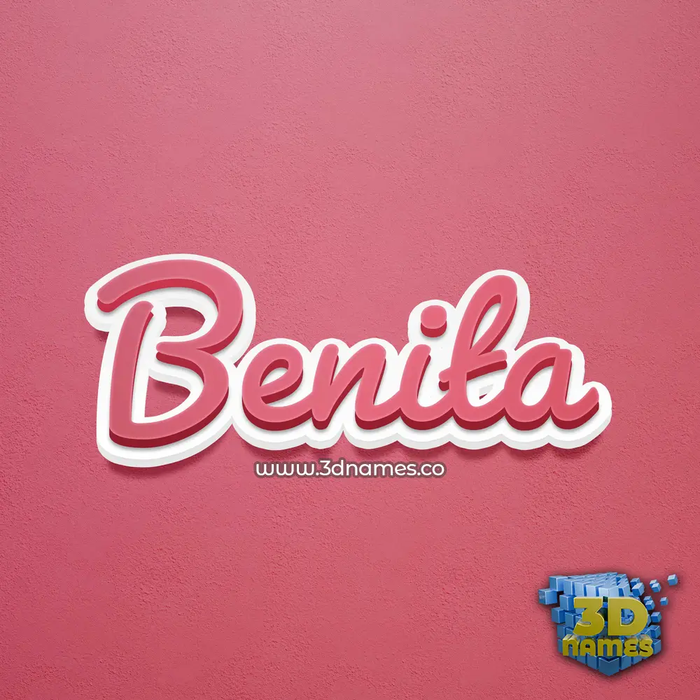 benita in Red Scribble style - 3D name wallpaper