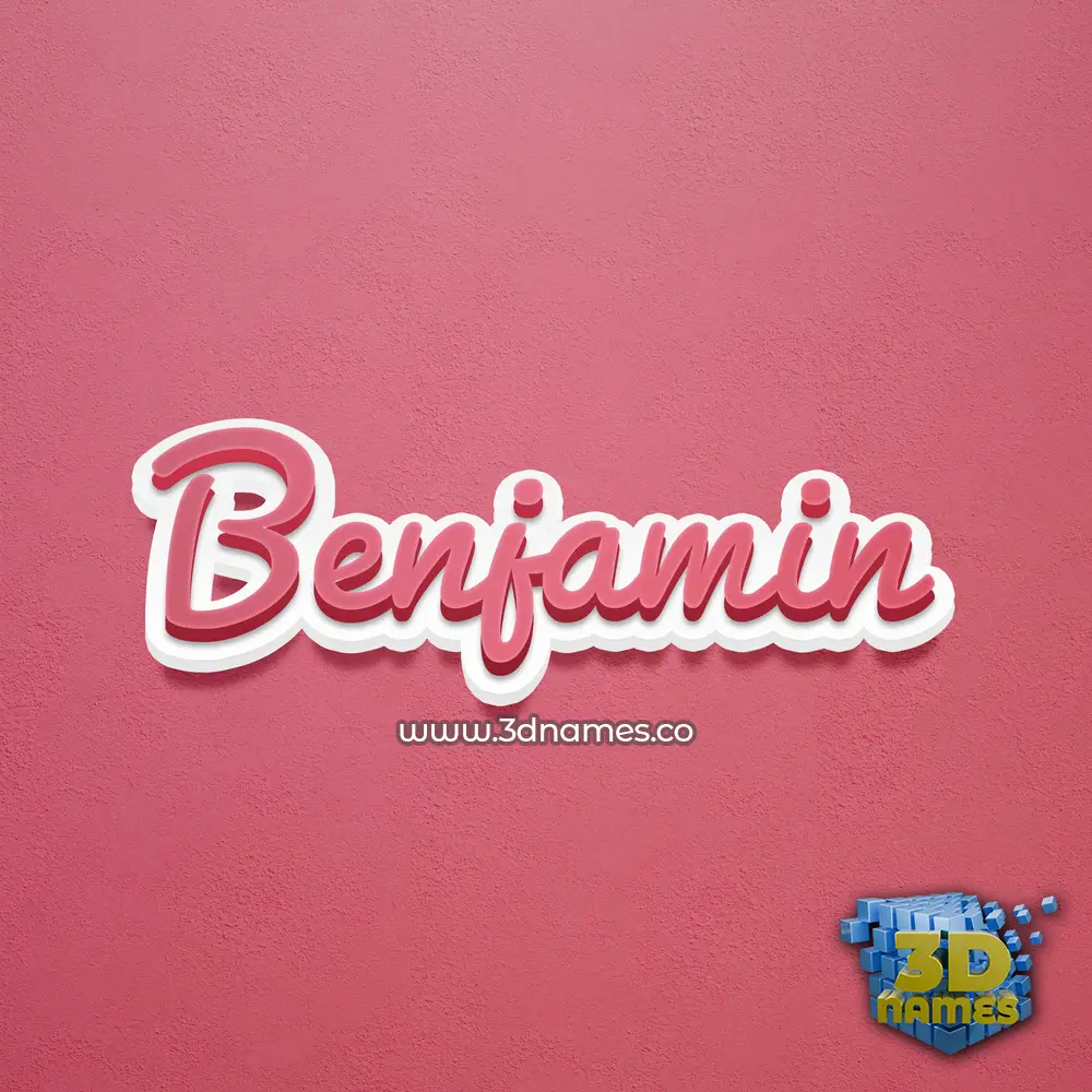 benjamin in Red Scribble style - 3D name wallpaper